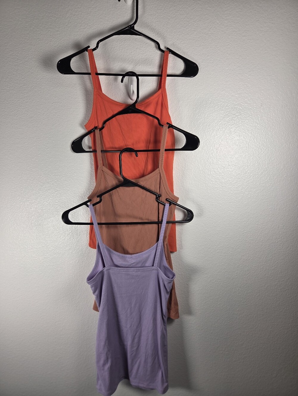 No Boundaries Spaghetti Strap Tank Tops in Orange, Rust, & Lavender - Set of 3